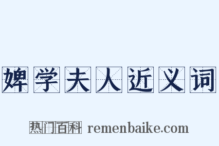 婢学夫人近义词是什么意思的图片